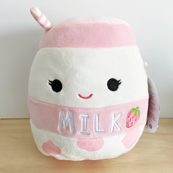 Squishmallows Other - Squishmallow Amelie the Strawberry Milk 7.5 inch NWT